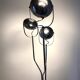Vintage chromed floor lamp with three adjustable lights spots, Reggiani 1960s