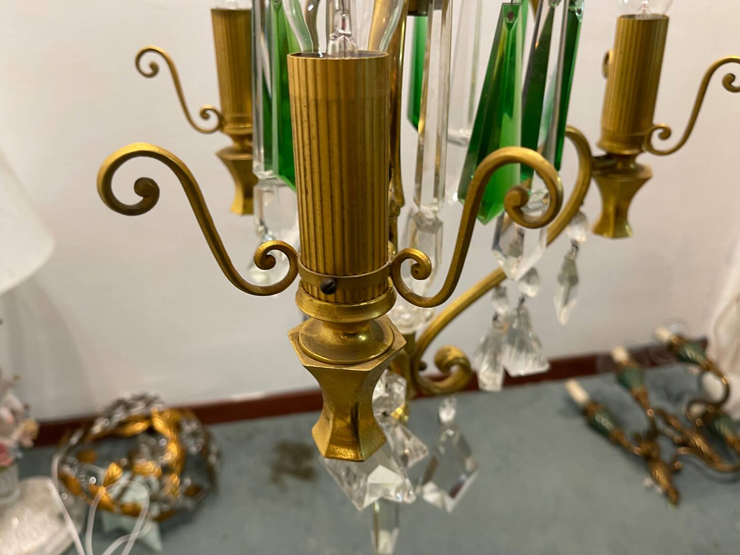 Brass  Crystal Chandelier 1960’s