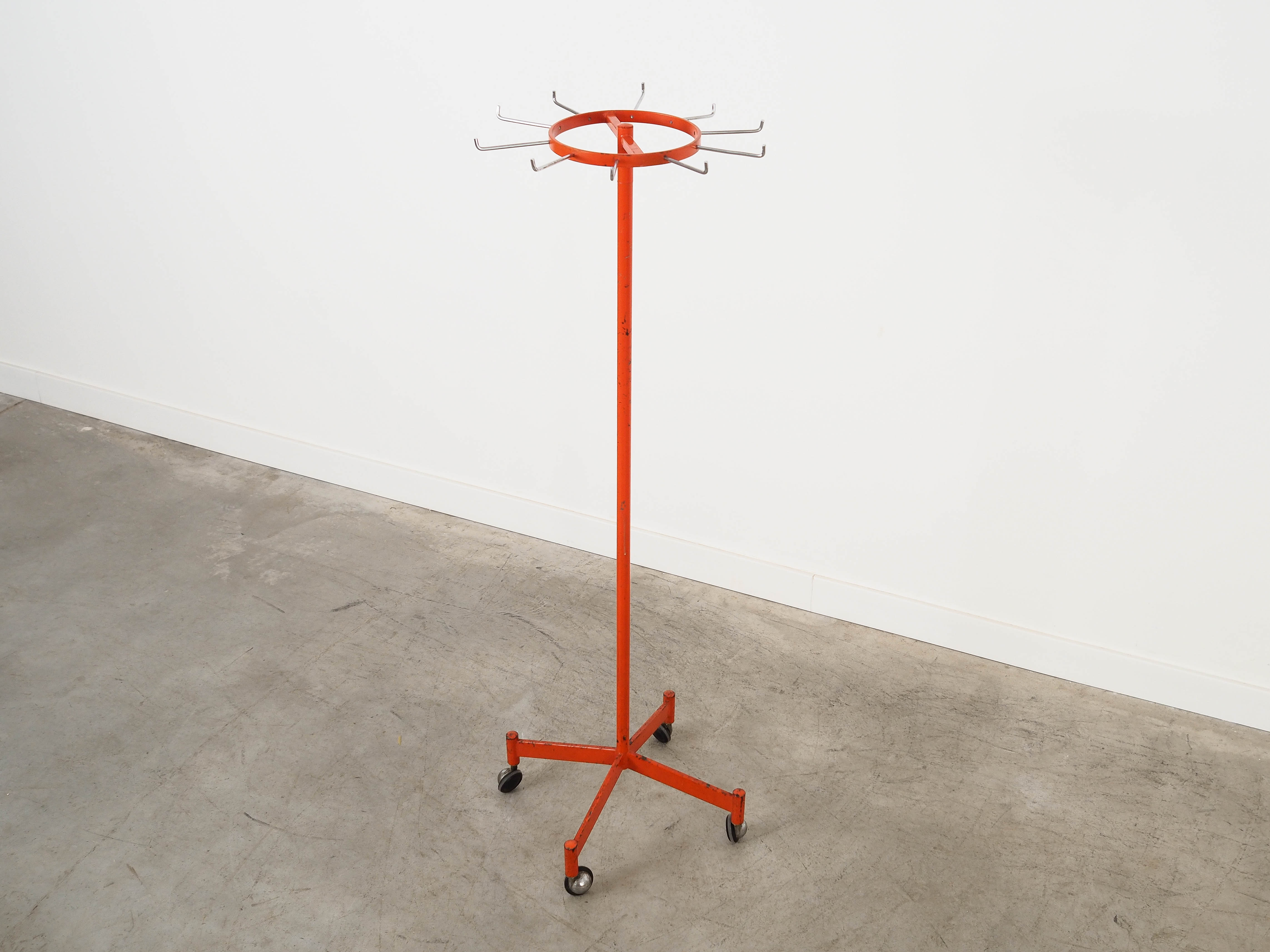 Swivel coat rack on castors, Danish design, 1970s, made in Denmark