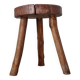 Small stool / antique stool in raw wood – Brutalist spirit