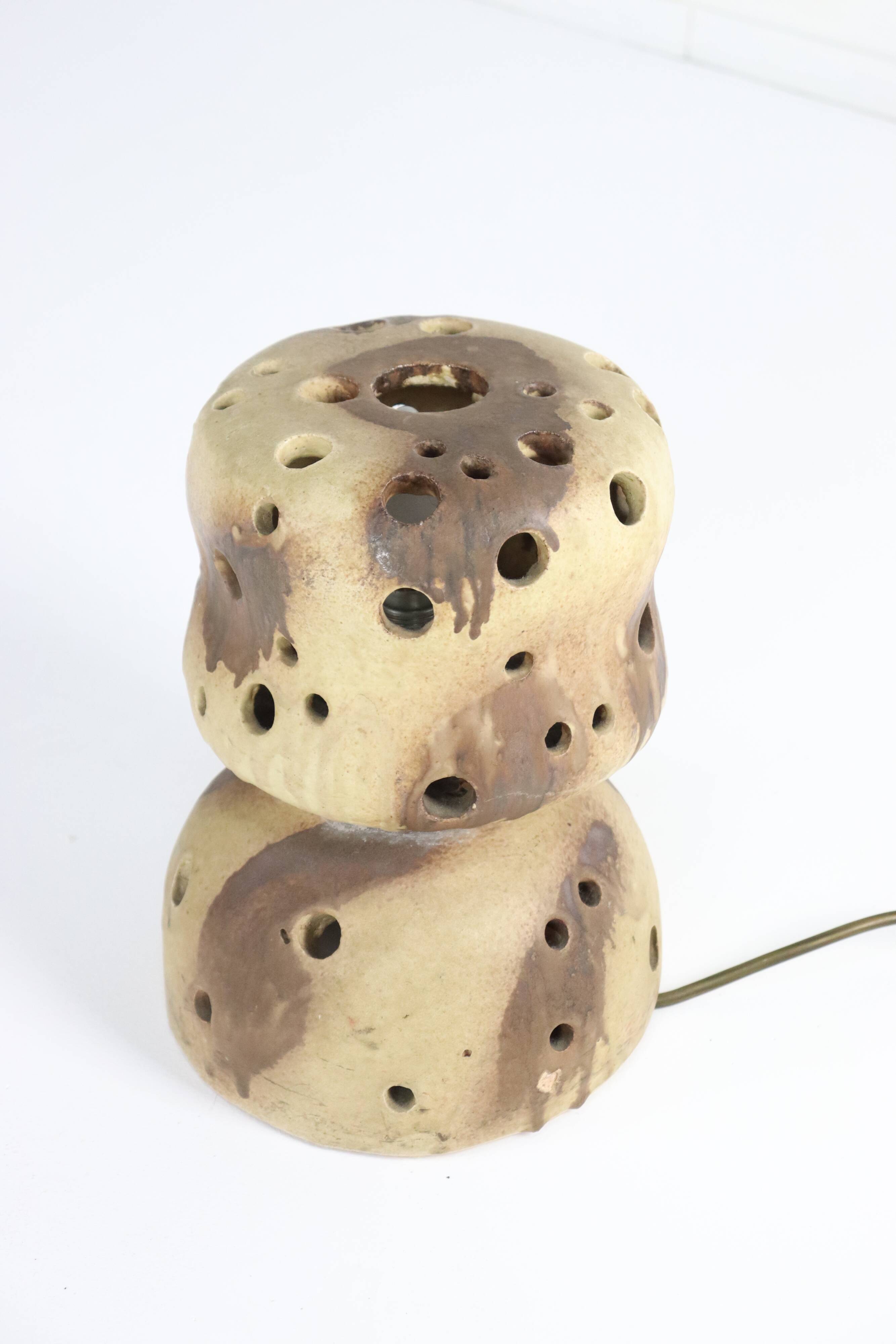 Lampe en céramique brutaliste