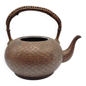 Antique copper teapot
