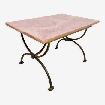 Antique marble side table 'Pink tones'