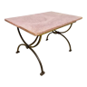 Antique marble side table 'Pink tones'
