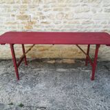 Folding brewery table