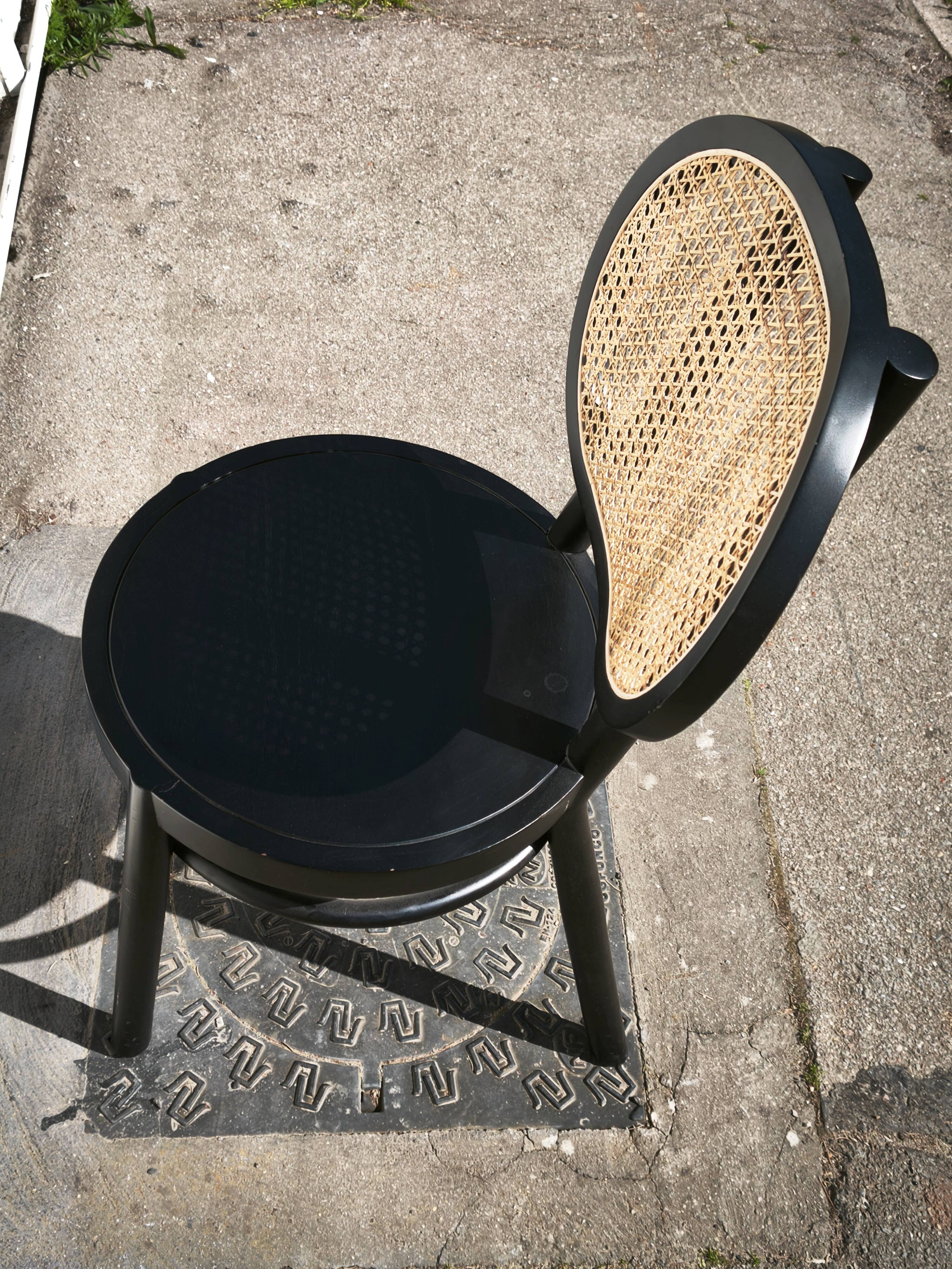 Vintage caned bistro chair
