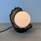 Lampe coquillage céramique vintage