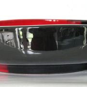 Vintage Italy red orange black ceramic ashtray 1970 Bitossi for Raymor