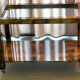 Bar cart desserte goat skin vellum
