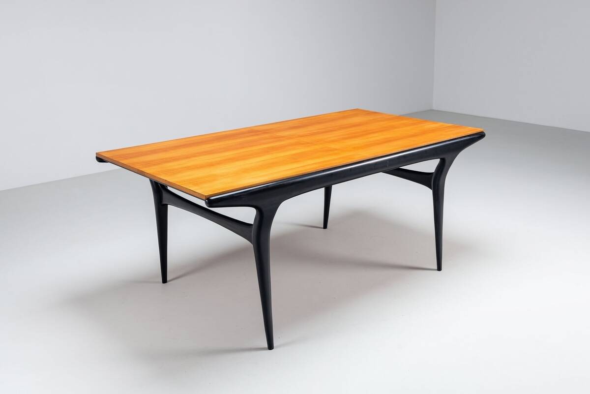 Table à manger T4 Alfred Hendrickx en hêtre Belform Belgique 1958