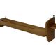 Vintage wooden wall shelve rack bookshelf in wood minimalist