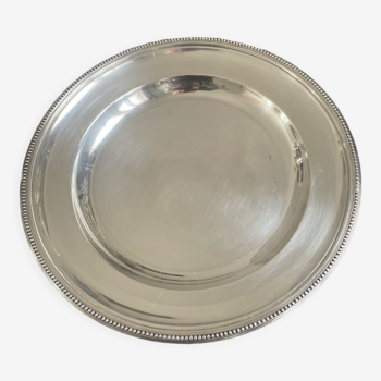 Flat Christofle round silver metal