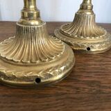 Pair of gilded bronze candlesticks