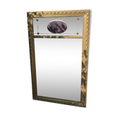 Trumeau with ice medallion framed wood golden patina 69x113cm
