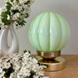 Vintage mint green opaline globe table lamp