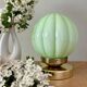 Vintage mint green opaline globe table lamp