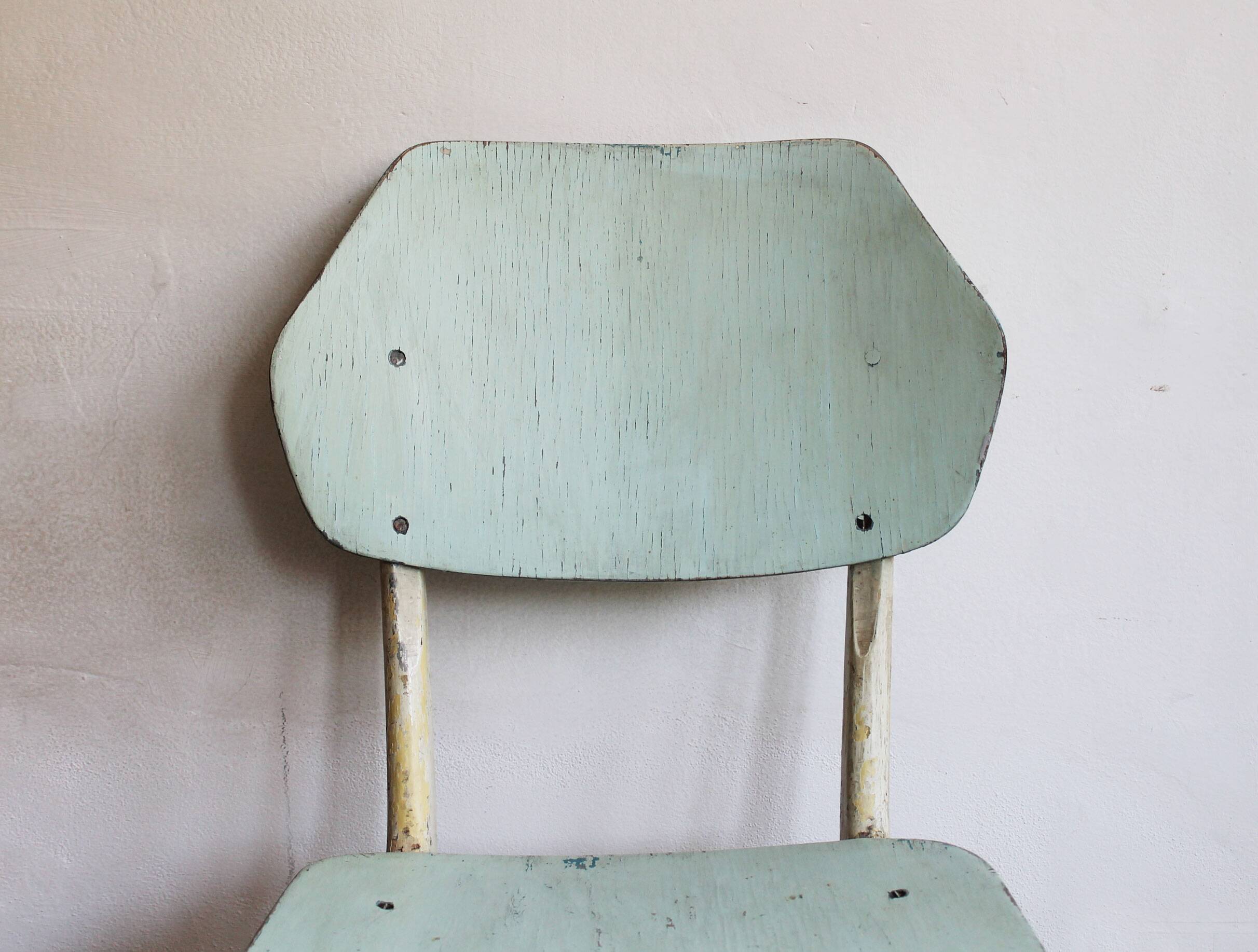 Set of 6 vintage TON chairs in painted wood, Czechoslovakia, 1964
