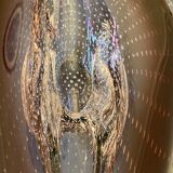 Flared cup in bubbled Murano crystal