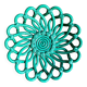 Green woven ceramic bowl Vallauris