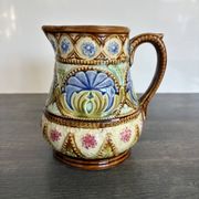 Ancien pichet barbotine Art Nouveau