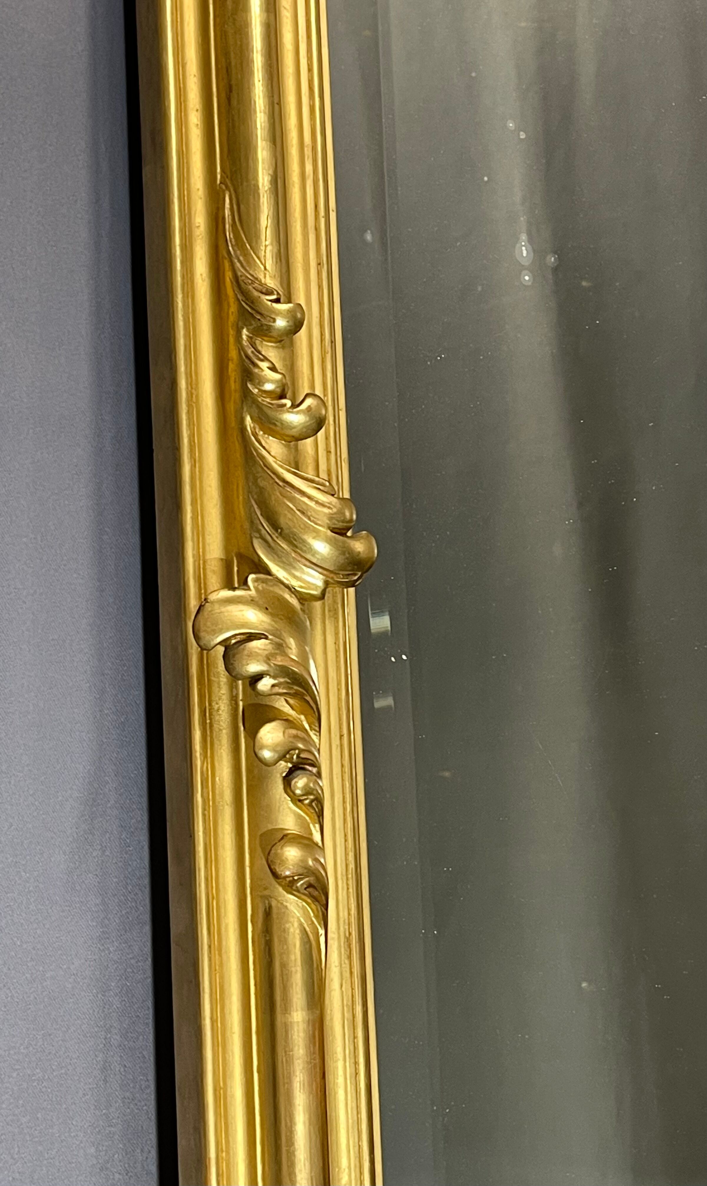 Mirror 174x111 period XIXth beautiful gilding, very good condition