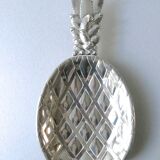 Trinket bowl in silver metal, pineapple shape, years 70