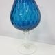 Blue-violet glass chalice vase, Italy, 1970s.