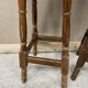 Pair of vintage stools imitation leather