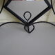 Wrought iron wall holder with top support and built-in mirror
