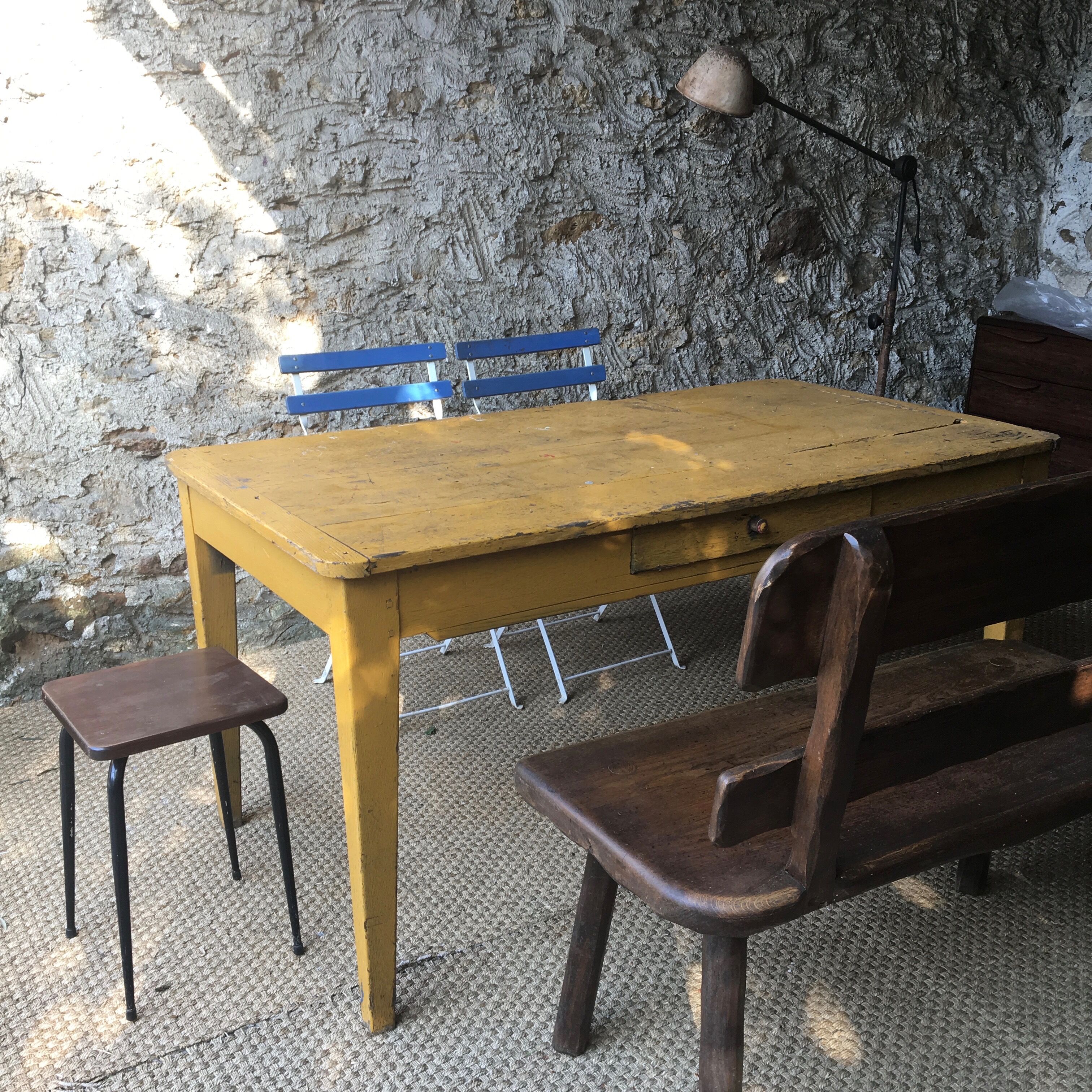 Vintage oak farm table