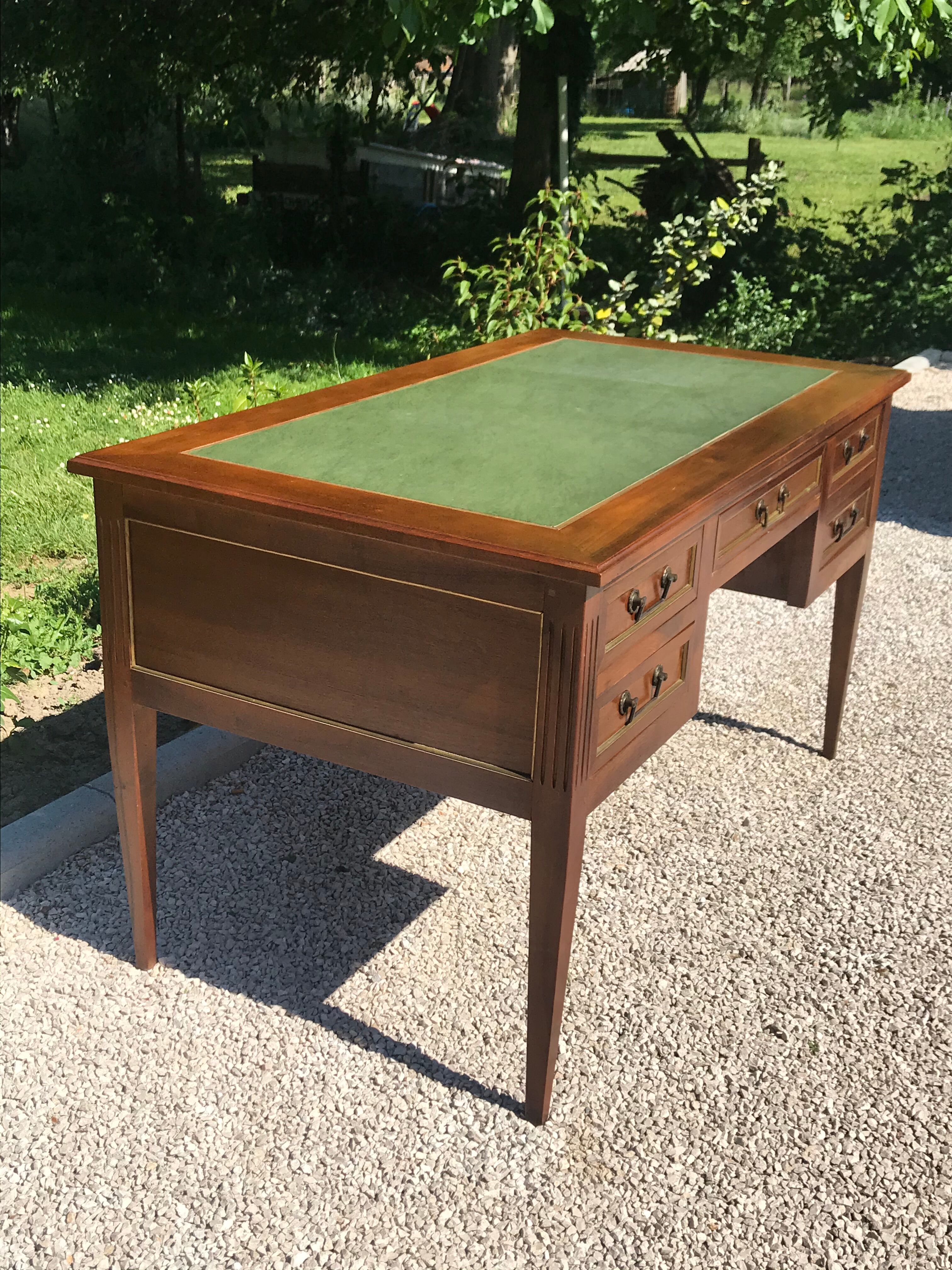 Louis XVI style desk in walnut period 1950