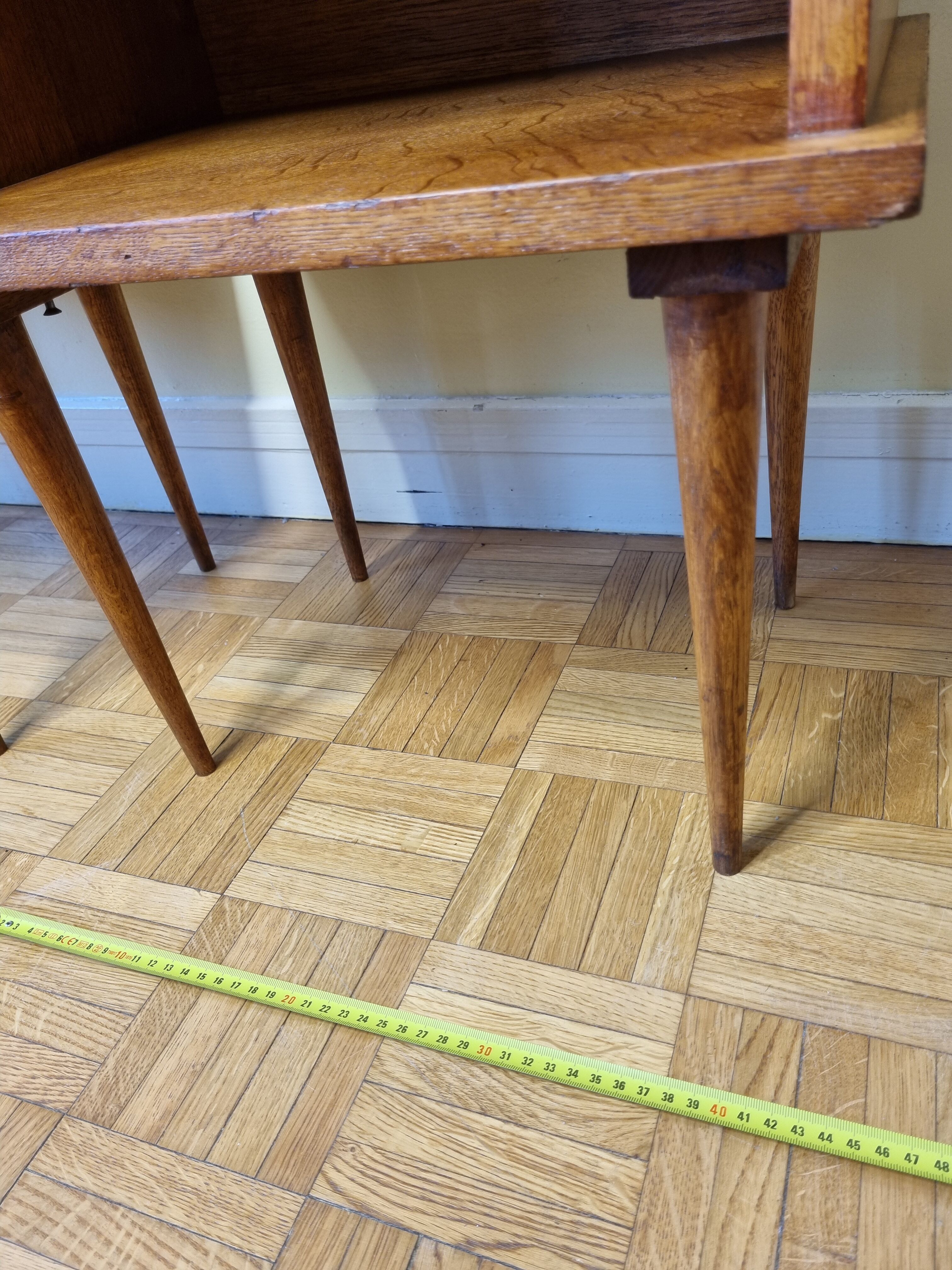 Paire de chevets en bois vintage années 50-60