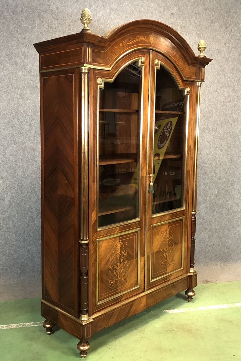 Louis XVI-style library in rosewood - late 19th century