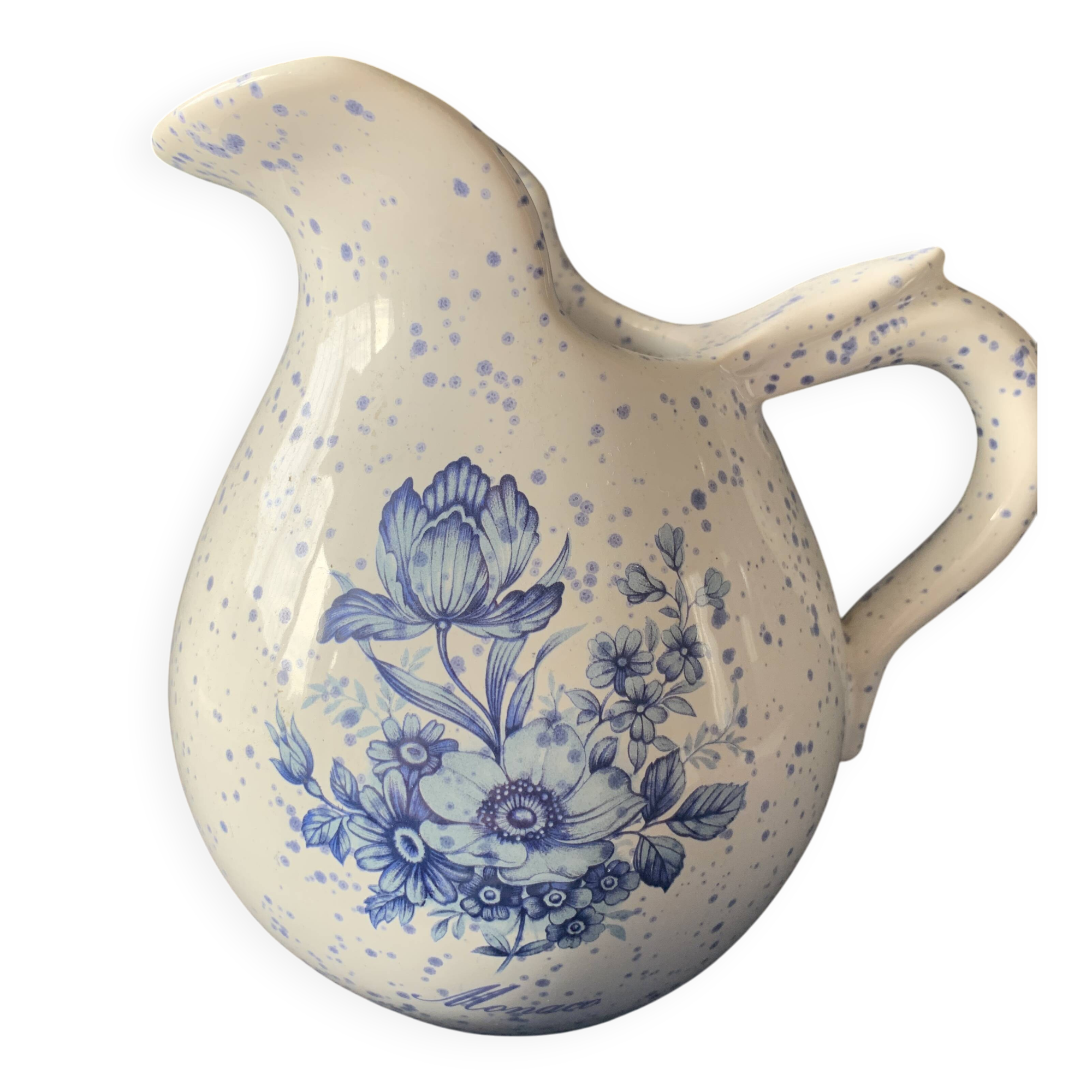 Ancien ensemble de toilette en céramique Monaco – Pichet & Bassine – Vintag