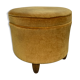 Ochre velvet pouf