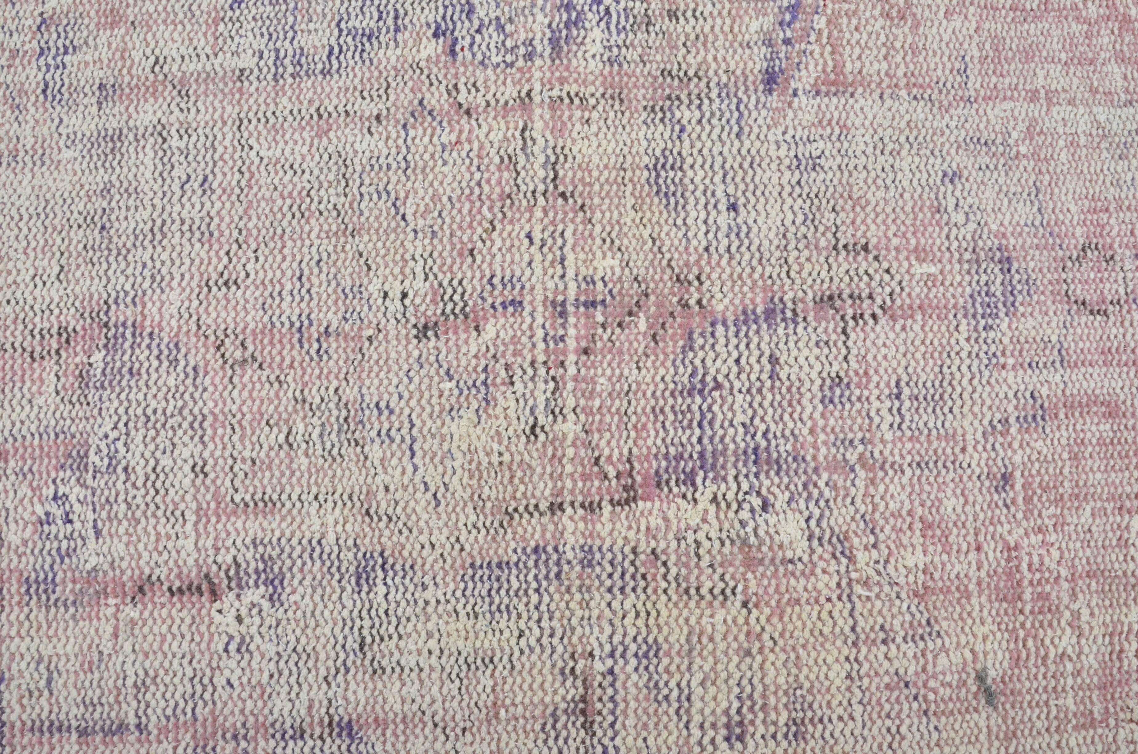 Vintage Pink Floral Wool Carpet sku 3210