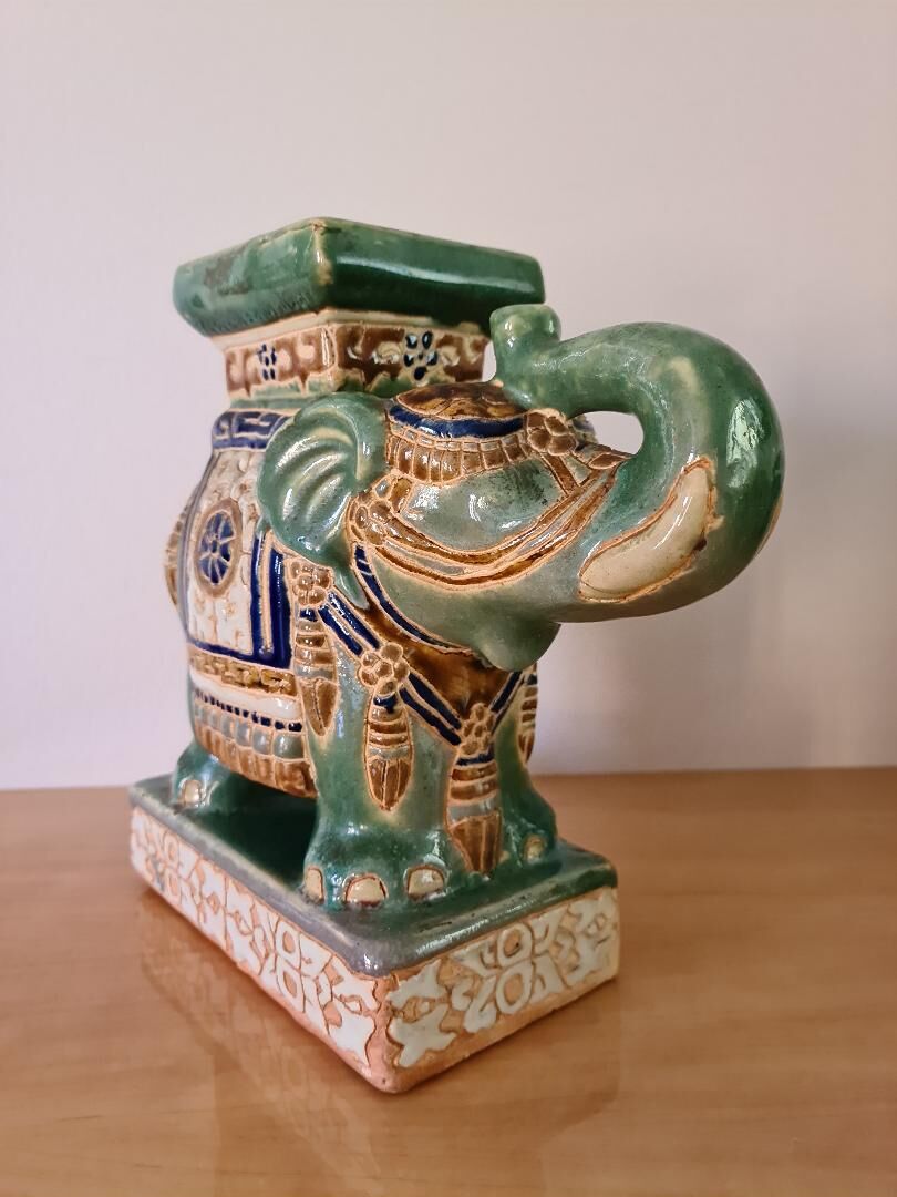 Enamelled ridge vase