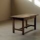 Handcrafted solid oak farmhouse table – France, 1950s
