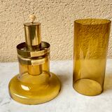 Oil lamp blown glass Hans Agne Jakobsson edition Markaryd Sweden 50s/60s