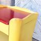 Bedside Louis XV patinated yellow and red