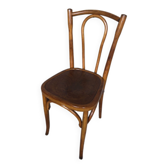 Chair bistrot style thonet curved wood light 50s vintage #a237