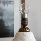 Old cracked ceramic table lamp