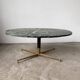 Table basse en marbre vert et laiton par Michel Kin pour Arflex