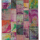 Handmade turkish overdyed 198 cm x 300 cm multicolor patchwork carpet