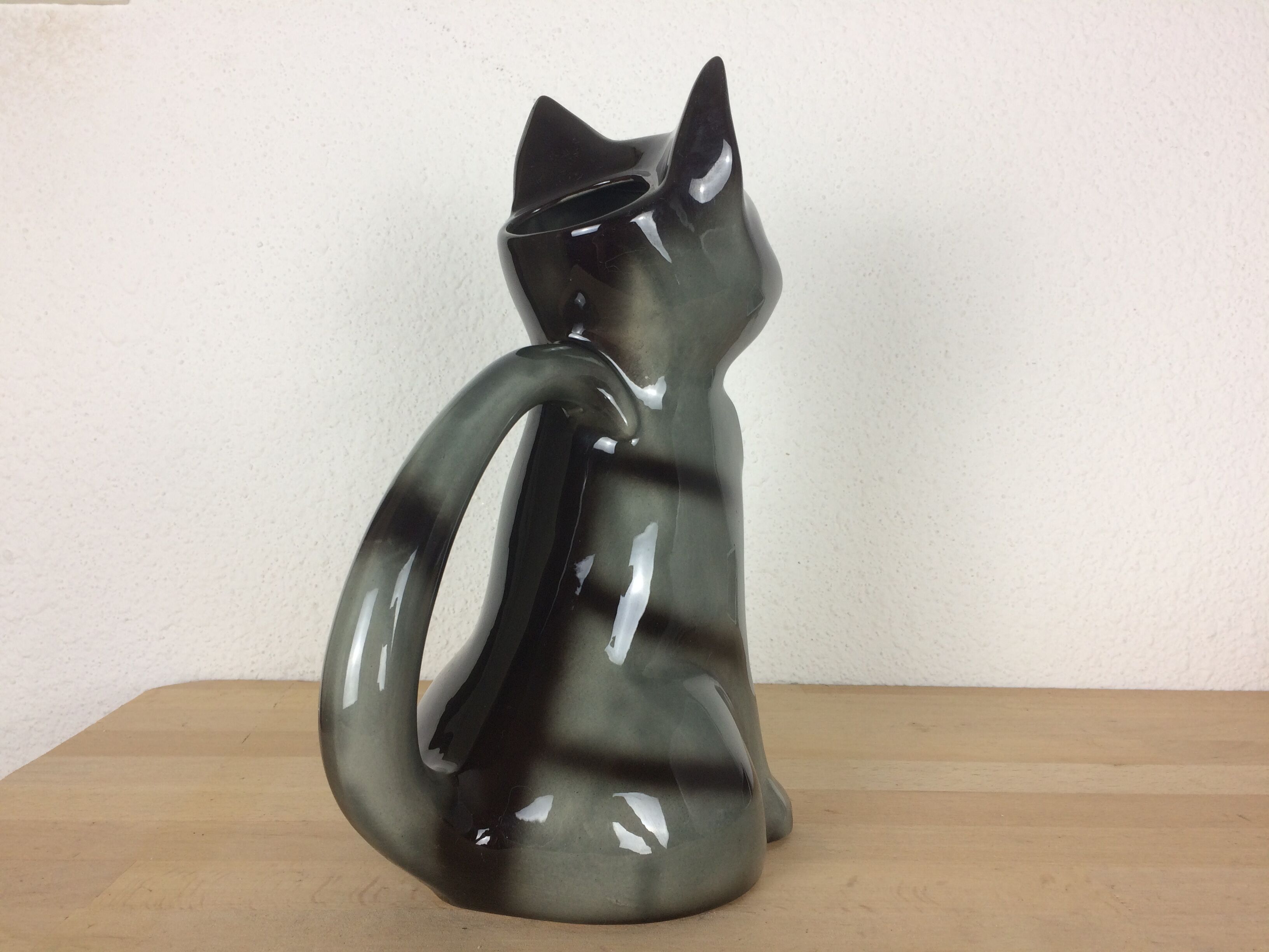Poet-Laval cat pitcher in zoomorphic ceramic