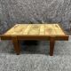 Table basse en bois et céramique herbier