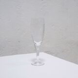 Series of 10 vintage crystal champagne flutes