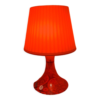 Red bedside lamp Ikea sweden 90 model lampan style 70 years POP