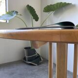 80s round beech table