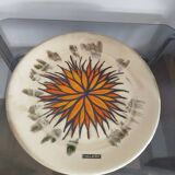 Vintage Vallauris decorative plate, 1970s.